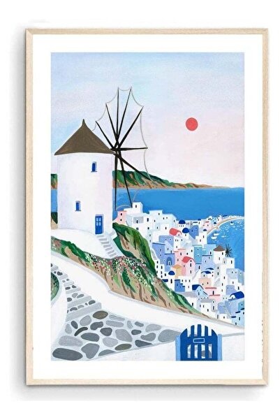 Emoda home Trove طباعة فنية من نيشنكوغ ميكونوس، اليونان، لوحة جدارية من ميكون...