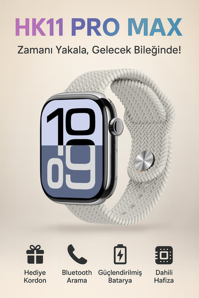 Omaze Hk11 Pro Max Akıllı Saat Amoled Ekran Yedek Kordonlu Tüm Telefonlarla Uyumlu Smartwatch