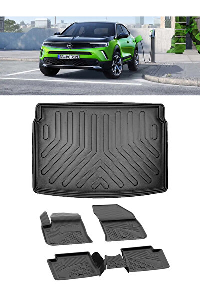 Sahler Opel Mokka Elektrikli 2021 ve Sonrası 4.5D Paspas 3D Rizline ALT Bagaj...