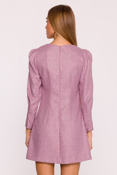 Made of Emotion Long-sleeved trapeze mini dress