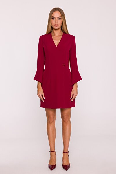 Made of Emotion Mini dress with wide cuffs and V-neckline