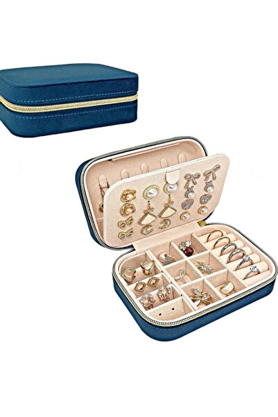 gaman صندوق مجوهرات فاخر من سلسلة GMN-1 مطلي بالمخمل - صندوق مجوهرات للسفر