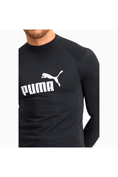 Puma Mens Swim Long Sleeve Rash Guard - Black