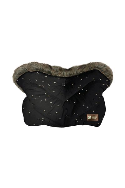 Kikka Boo KikkaBoo Fur Confetti Black Luxury Stroller Handle Glove
