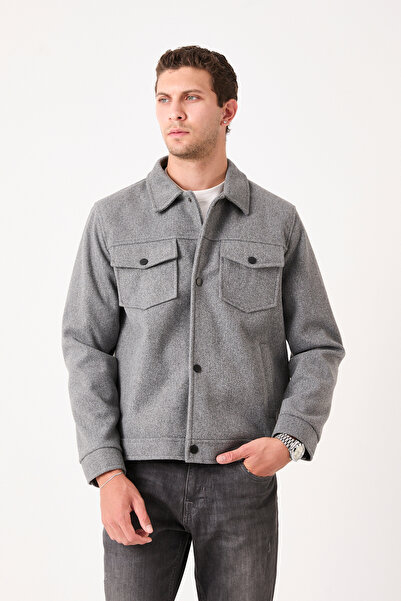 DC DRESS UP CLUB ΑΝΔΡΙΚΟ ΠΟΥΚΑΜΙΣΟ ΚΟΝΤΟ ΠΑΛΤΟ ΜΕ ΤΣΕΠΗ ΣΤΟ ΠΟΥΚΑΜΙΣΟ