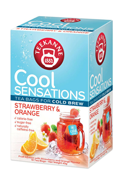 teekanne Çilek ve Portakal Aromalı Soğuk Bitki Çayı 45 gram 10 lu Paket