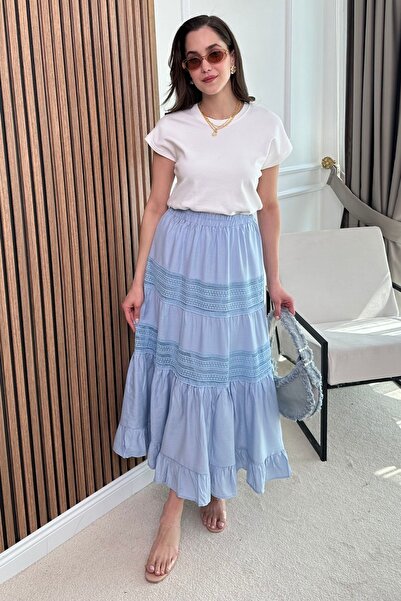 Butik Modana Güpür Detay Etek