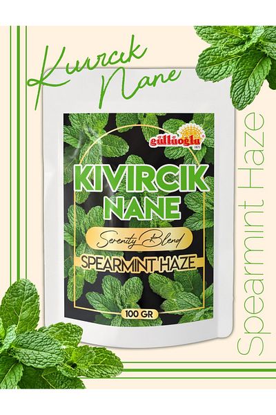 M. Nejat Güllü GÜLLÜOĞLU Güllüoğlu Curly Mint Tea (Spearmint Tea) 100 Gr.