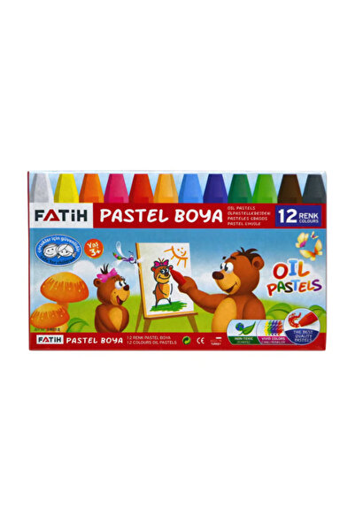 Fatih ألوان الباستيل الصديقة للأطفال في المدارس الابتدائية والمتوسطة، 12 لونًا نابضًا بالحياة مختلفًا