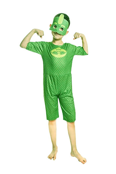 TrendMELO Masca Pija Gekko Salopetă cu coadă de șopârlă pentru copii Costum d...