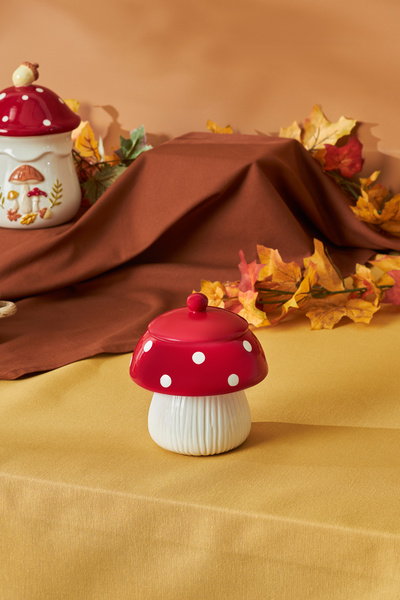 Karaca Cozy Mushroom Storage Container Red 520 ml