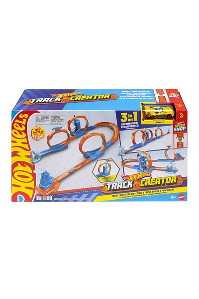 HOT WHEELS ®   Track Creator ™   Triple Circle Pack, 1:64 Scale Toy Car Track Set Jdw39