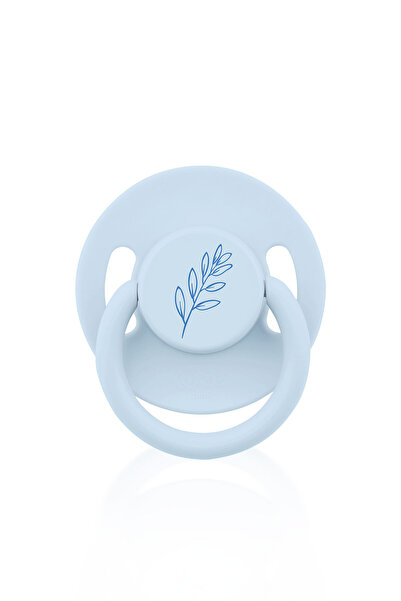 Wee Baby Pure Yuvarlak Uçlu Kauçuk Emzik No:1 Mavi 0-6 Ay