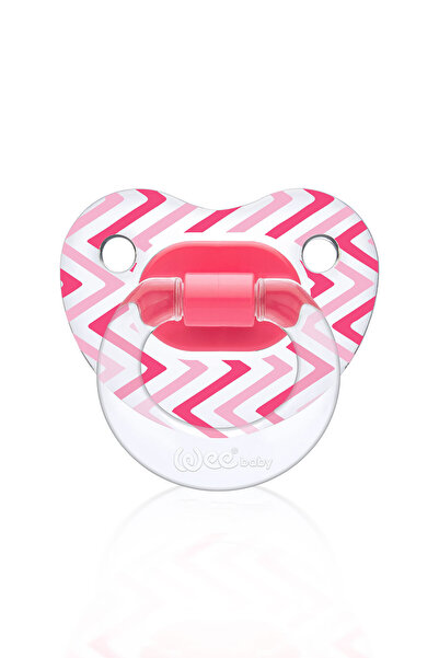 Wee Baby Şeffaf Desenli Damaklı Emzik No:1 Pembe 0-6 Ay