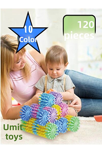ümit toys Gear Wheels Molecule Building Blocks Educational Toy 120Pcs Buildin...