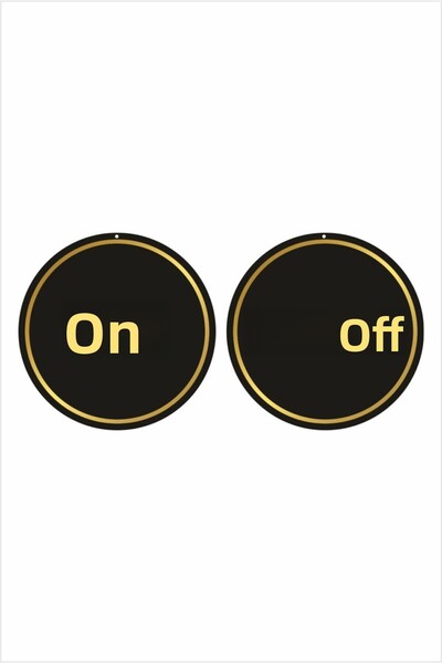 cicigünler Black Gold Color Store Workplace Open Closed Written Sheet