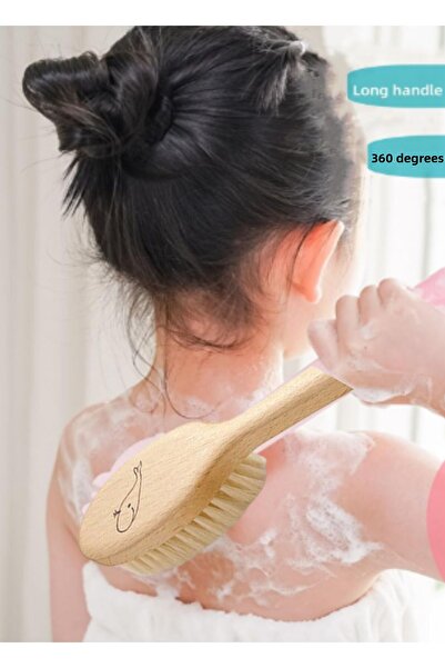 Efsoon Organics فرشاة استحمام للأطفال، فرشاة للجسم ذات شعيرات ناعمة تحب الاست...