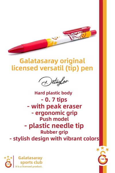 Galatasaray 0.7 Luxury Versatil Tip Pen - Gift Wooden Box