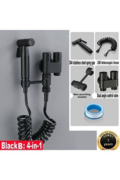 OEM بيديه حمام أسود مستورد جديد، بخاخ ضغط بيديه، صنبور بيديه، خرطوم مقعد المرحاض