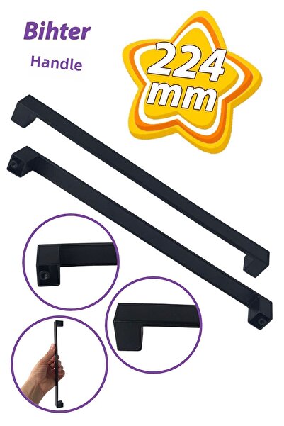 GLASWEN Mâner drept Bihter 224 mm, negru, mâner pentru bucătărie, mâner pentr...