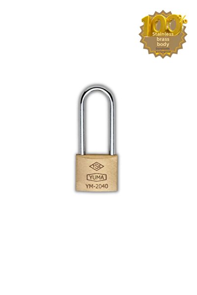 Yuma Long Hook Brass (Stainless Body) Padlock 40 Pieces