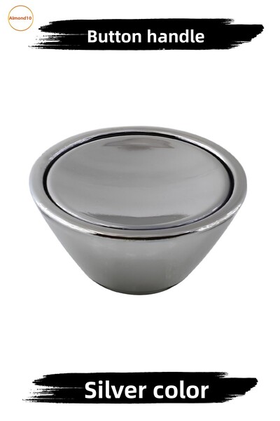 Badem10 Delta Button Chrome Furniture Kitchen Drawer Wardrobe Cabinet Plastic Silver Single Screw Handle Handle Handles