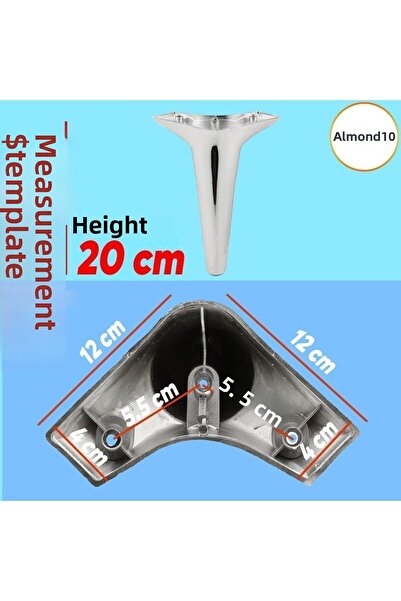 Badem10 Aspen Luxury Sofa Armchair - 20 cm Chrome Legs Tv Unit Console (4 Pcs)