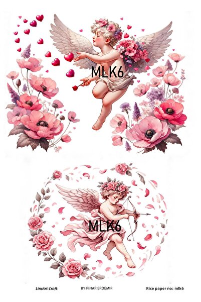 Baykuşca MLK6 نموذج سلسلة الملاك - ديكوباج منقوش بالنحاس 30*42 سم