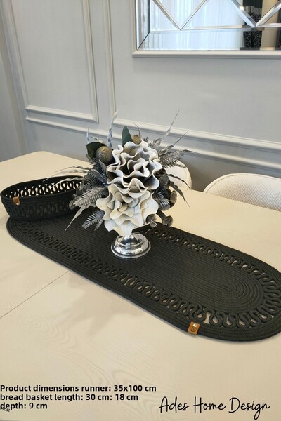 ADES HOME DESİGN Jute, Basket Runner, American Service, Plate, Table Cloth, C...
