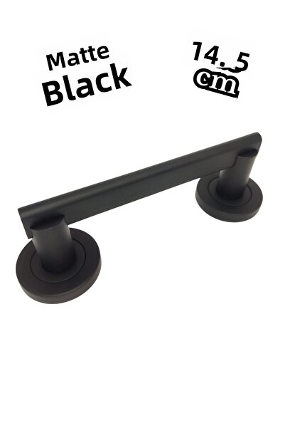 HOBİDABİ مقبض سحب أسود مطفي روزيت مقاس 14.5 سم مقبض باب منزلق قطعة واحدة