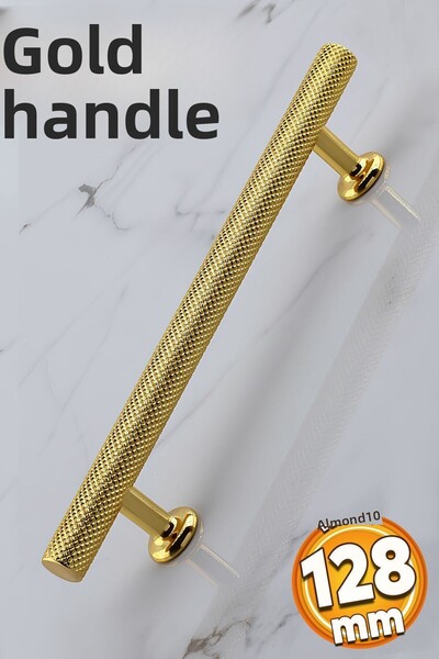 Badem10 Doruk (PREMIUM) 128 mm Aur Aur Metal Mobilier Bucătărie Sertar Dulap Dulap Mânere Mâner