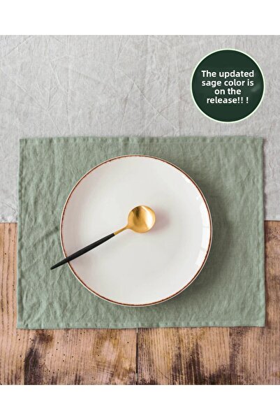 Wellstil Premium Flax Sage - Πράσινο Αμερικάνικο Σερβίτσιο 6 τεμαχίων, 35x45 cm