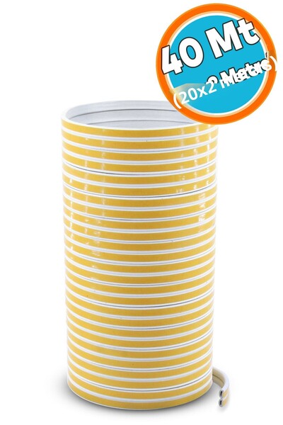 NZB شريط لاصق لنوافذ الأبواب باللون الأبيض، عازل بارد، 20 × 2 = 40 متر