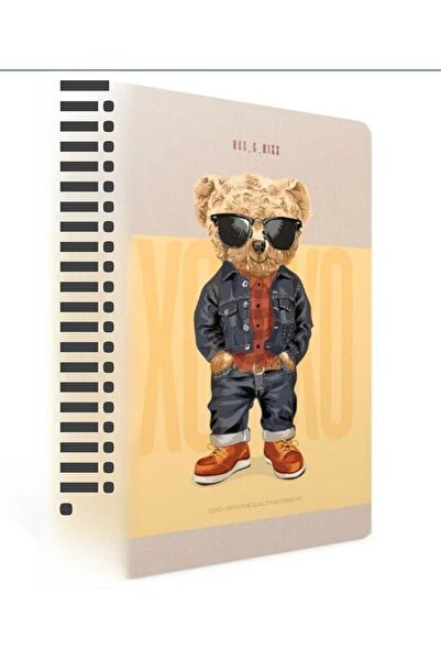 Gıpta - XOXO Spiral 120 Sheets Checked Notebook