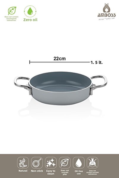 Amboss Sera Nova Fireproof Non-Stick Ceramic Pan 22 cm – Gray