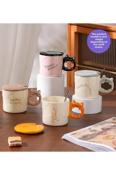 Gift Moda Ceramic Mug with Cute Cat Handle