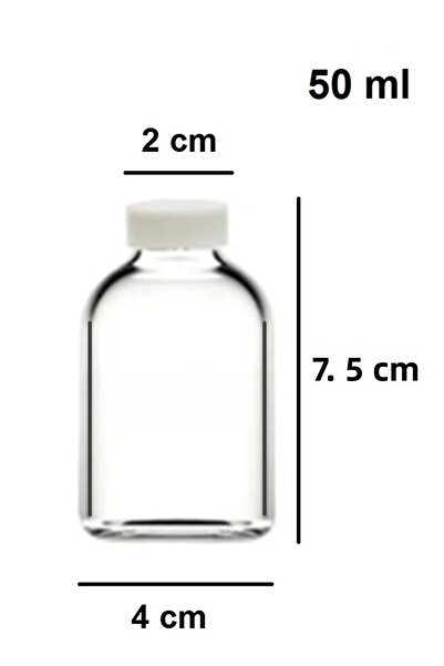 Milea 12 Pieces Ginger Shot Detox Bottle - Multi-Purpose 50ml with Leak-Proof Plastic Lid