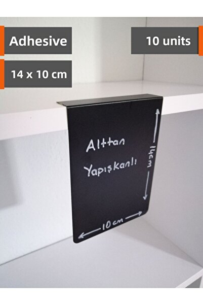 Şeffaf Etiket 10 τεμάχια PVC Μαύρη ετικέτα μαυροπίνακα 14x10 εκ. Αυτοκόλλητη ...