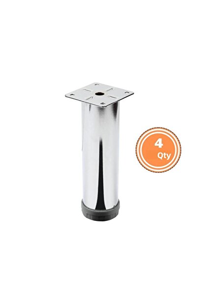 EYM 4 Bucăți Picior Mobilier Metal 15 cm Reglare Inferioară 42 mm Picior Cromat