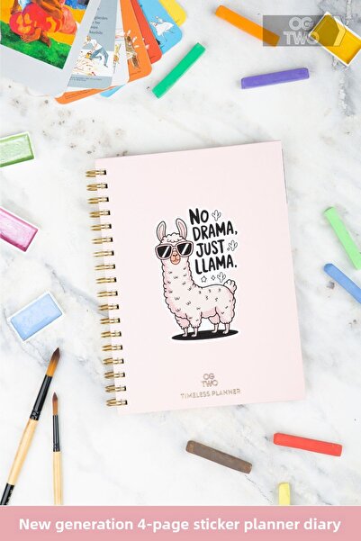 OGTWO Премиум дневник с размер 17x24 cm, със стикери, без срок на годност, новогодишен подарък, седмичен и дневен планирач