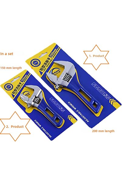 BGC طقم مفتاح ربط ضفدع مستورد مكون من قطعتين (150 مم الفم: 30 مم) - (200 مم 4...