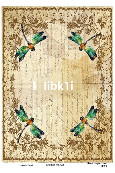 LİNEART ورق خطي منقوش بالنحاس - 29x42، رقم: KLBK11