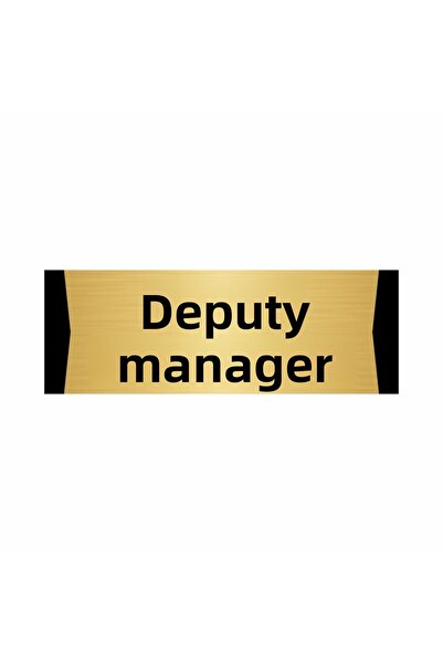 Özarslan Dizayn Assistant Manager 10X20Cm Gold Color Metal Directional Sign