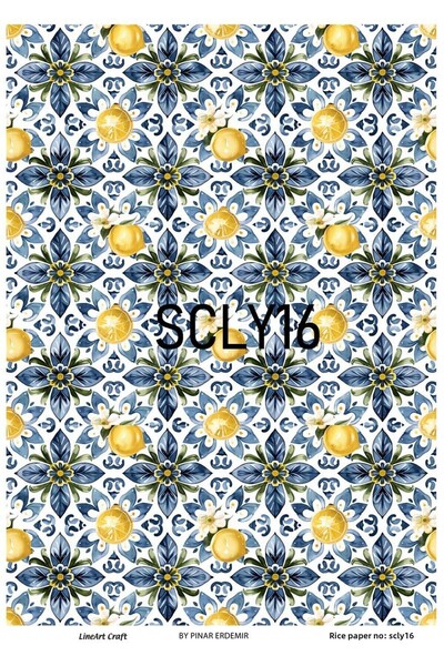 LİNEART Sicily Series Brass Decopage Paper 29X42Cm No:Scly16