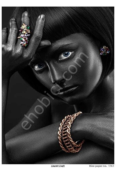 ehobici Lineart Brass Decopage Paper Model - 1761