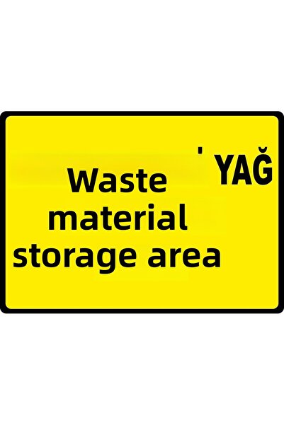 ChicArt Design Studio مساحة تخزين نفايات الزيوت المعدنية علامة تحذير مع لوحات...