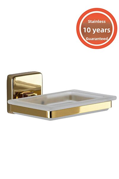 ÇELİK BANYO Stainless Brass Mounted Dove Soap Dish Gold