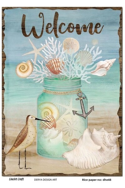 LİNEART ورق ديكوباج نحاسي رقم: DHE48 - 29X42 سم