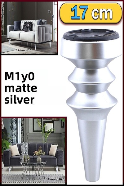 Badem10 Oliva Argintiu 17 Cm Mobilier Canapea Fotoliu Unitate Tv Consolă Upgrade Riser Picior Picioare