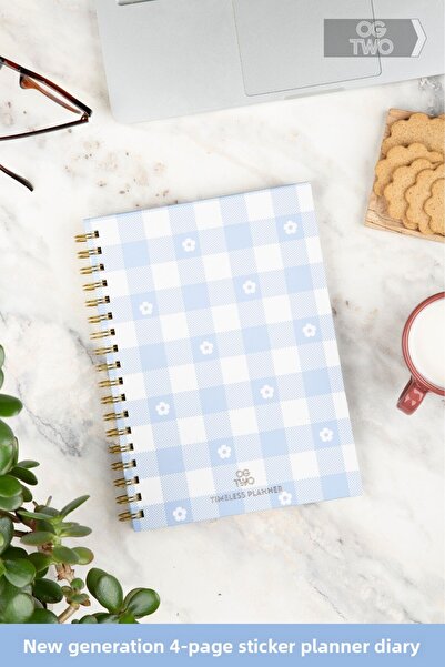 OGTWO Премиум качество 17x24 см седмичен и дневен планиращ календар със стикери